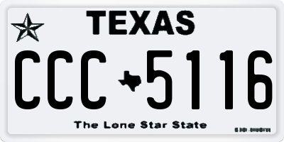 TX license plate CCC5116