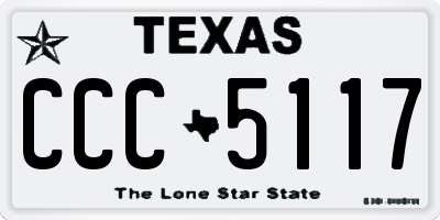 TX license plate CCC5117
