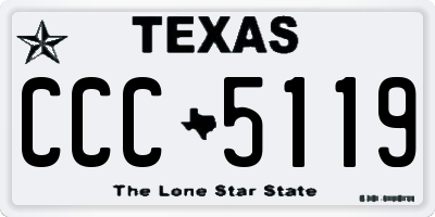 TX license plate CCC5119