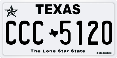 TX license plate CCC5120
