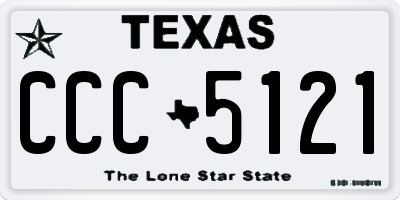 TX license plate CCC5121