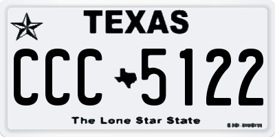 TX license plate CCC5122