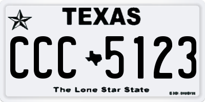 TX license plate CCC5123