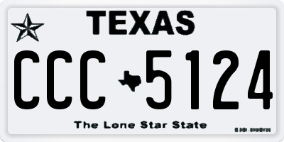 TX license plate CCC5124