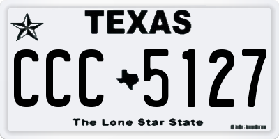 TX license plate CCC5127