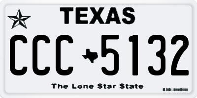 TX license plate CCC5132