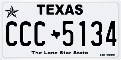 TX license plate CCC5134