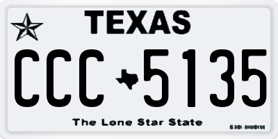 TX license plate CCC5135