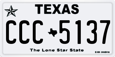 TX license plate CCC5137