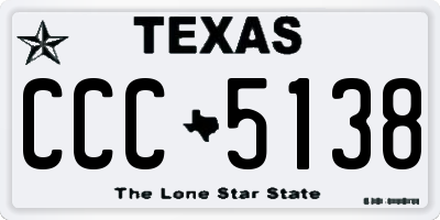 TX license plate CCC5138