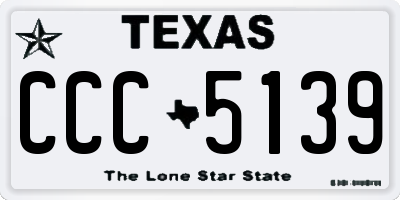 TX license plate CCC5139