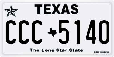 TX license plate CCC5140
