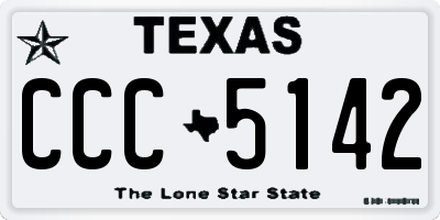 TX license plate CCC5142