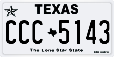 TX license plate CCC5143