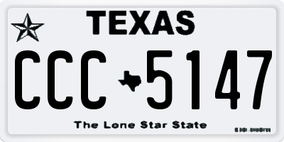 TX license plate CCC5147