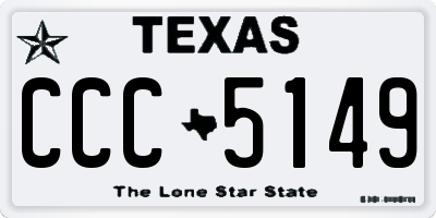 TX license plate CCC5149