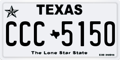 TX license plate CCC5150