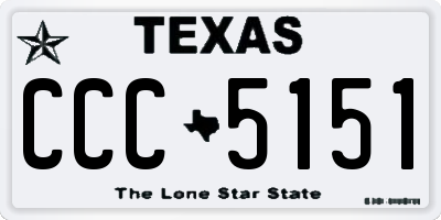 TX license plate CCC5151