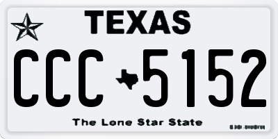 TX license plate CCC5152