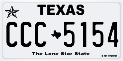 TX license plate CCC5154