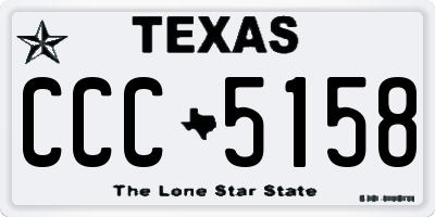 TX license plate CCC5158
