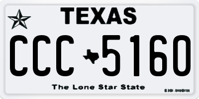 TX license plate CCC5160