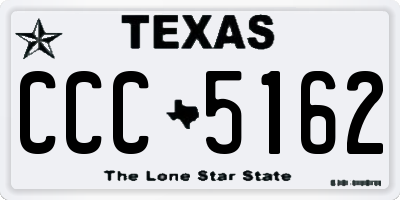 TX license plate CCC5162