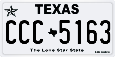 TX license plate CCC5163