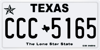 TX license plate CCC5165