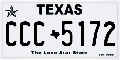 TX license plate CCC5172