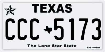 TX license plate CCC5173
