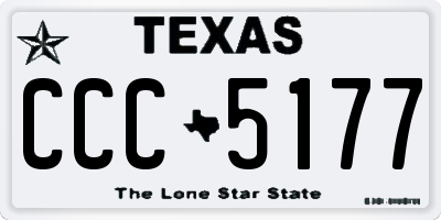 TX license plate CCC5177