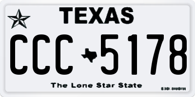 TX license plate CCC5178