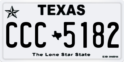TX license plate CCC5182