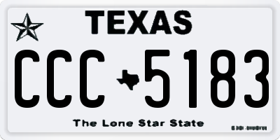 TX license plate CCC5183