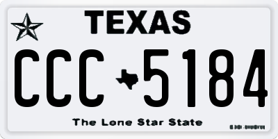 TX license plate CCC5184
