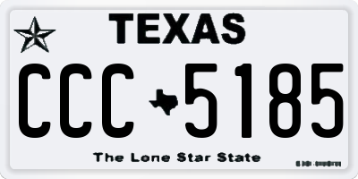 TX license plate CCC5185