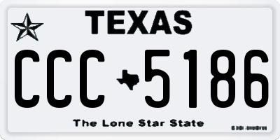TX license plate CCC5186