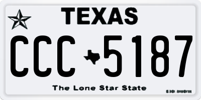 TX license plate CCC5187