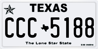 TX license plate CCC5188