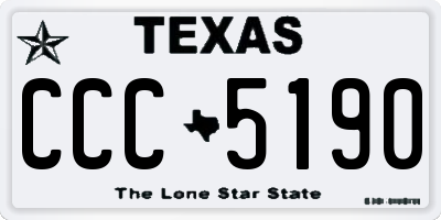 TX license plate CCC5190