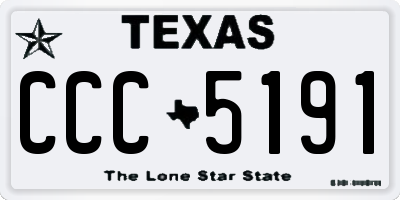 TX license plate CCC5191