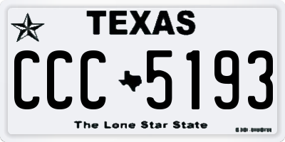 TX license plate CCC5193