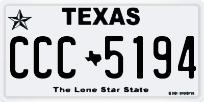 TX license plate CCC5194
