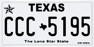 TX license plate CCC5195