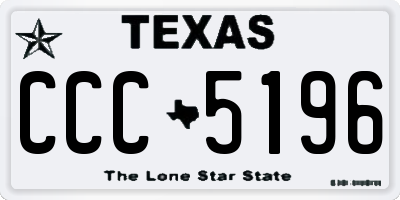 TX license plate CCC5196