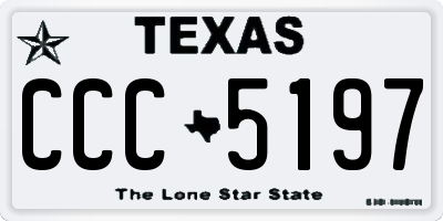 TX license plate CCC5197