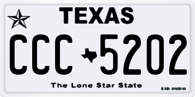 TX license plate CCC5202