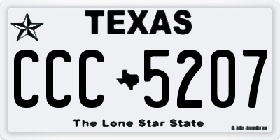TX license plate CCC5207