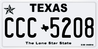 TX license plate CCC5208